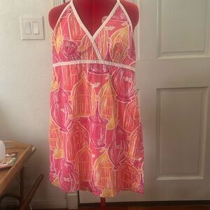 Lilly Pulitzer sundress. Pink birdcage print. Size 4